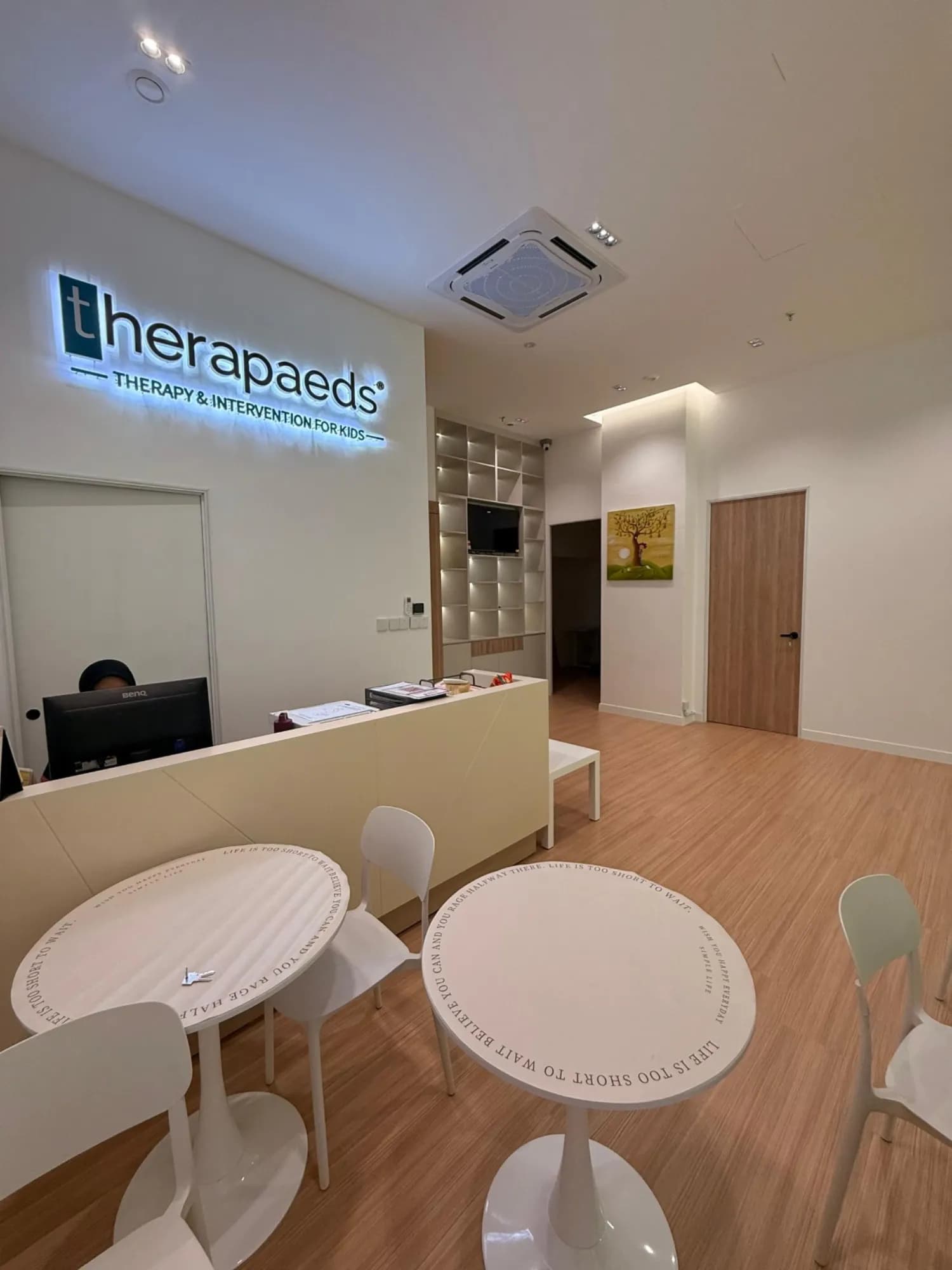 Therapaeds Cheras centre — reception and waiting area